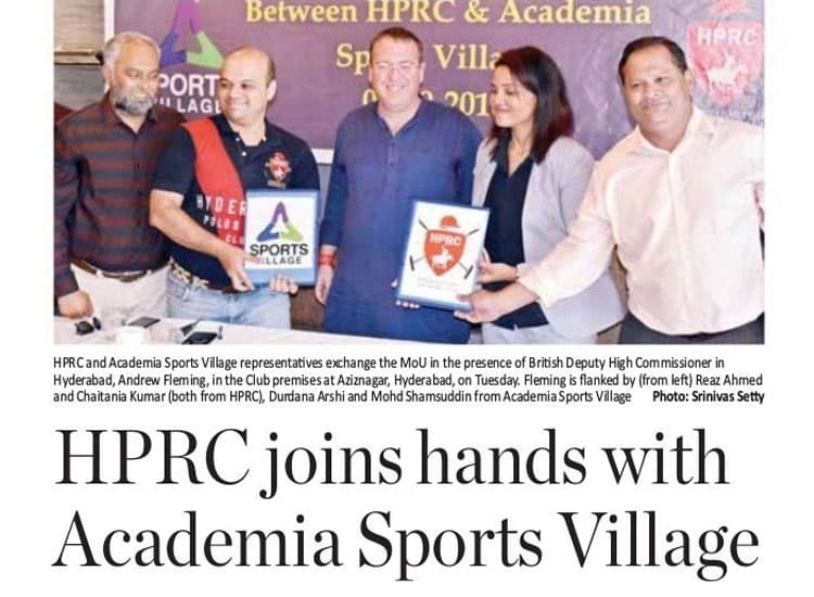 HPRC joins hands with Academia Sports Village - Image 1