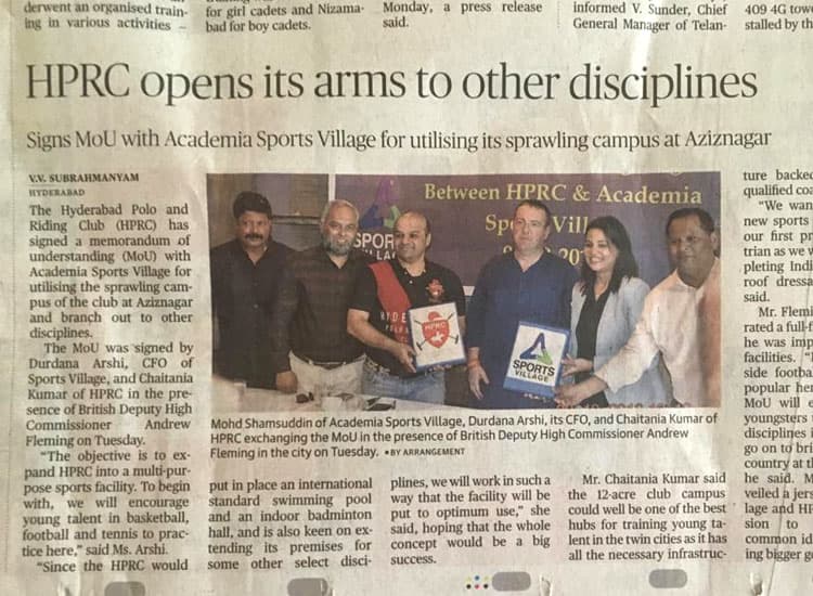 HPRC joins hands with Academia Sports Village - Image 3