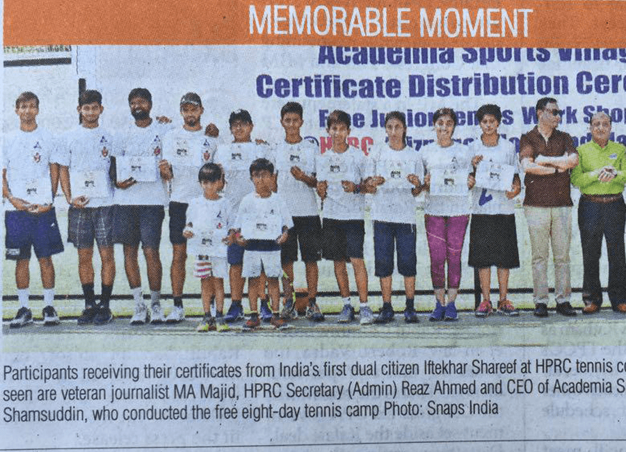 Academia Sports Village Certificate Distribution Ceremony