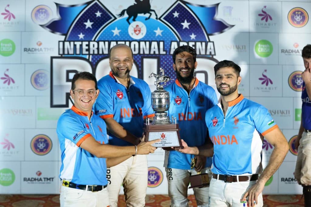 Team India with trophy – World Arena Polo Championship 2026