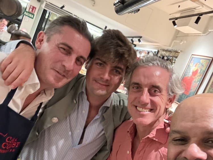 Chaitania Kumar with Madrid Polo Club members at the teams dinner
