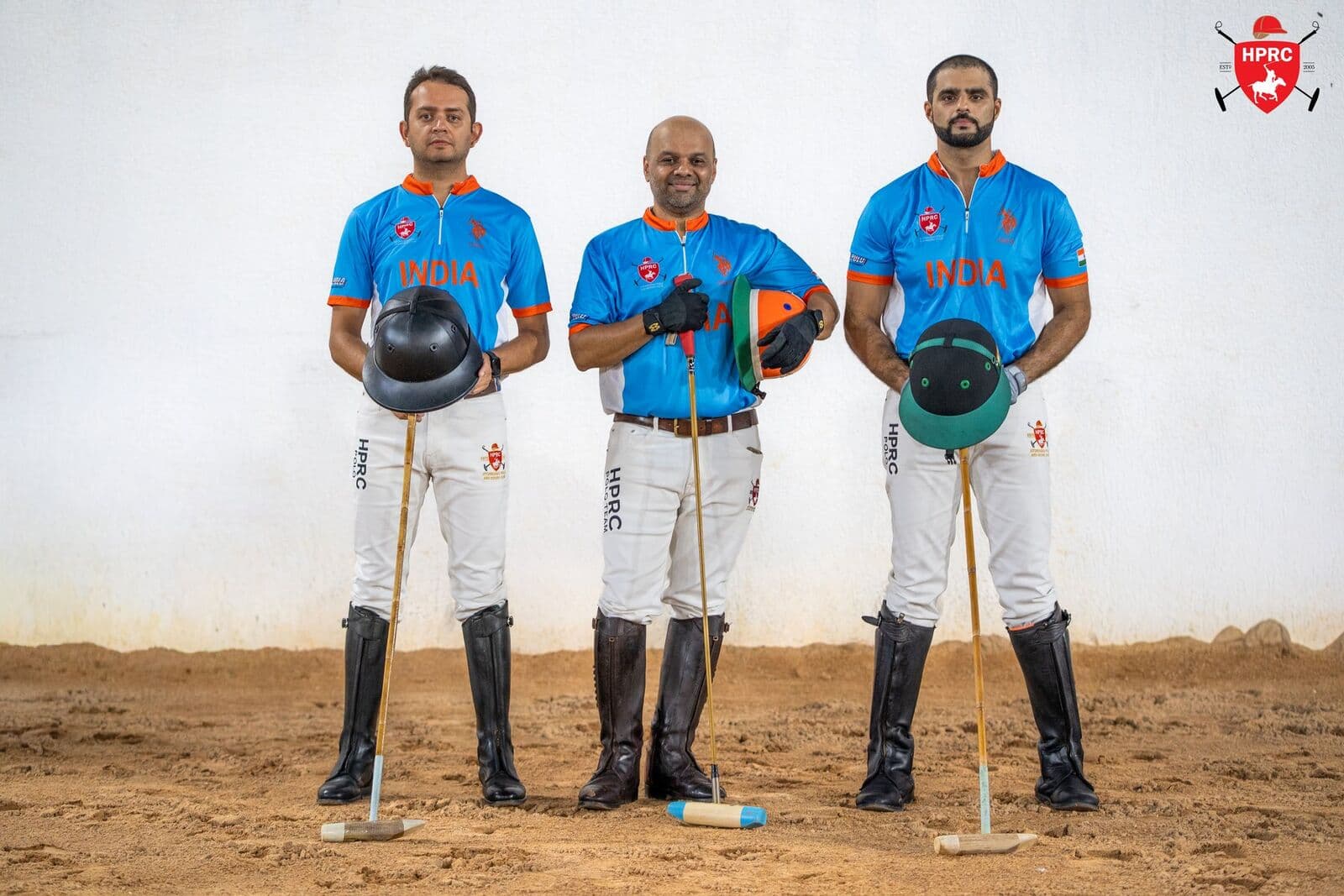 Saif Attari, Chaitania R. Kumar and Arsalan Khan in HPRC India kit